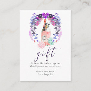 Petals & Prosecco Succulent Bridal Shower Gift Enclosure Card