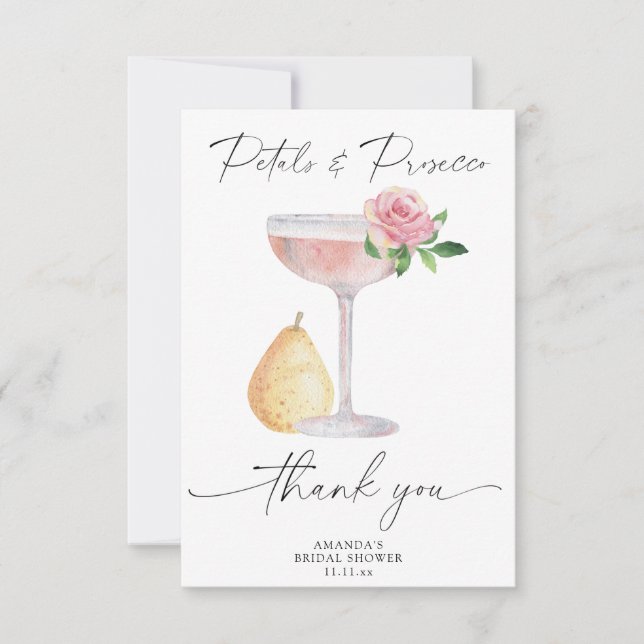 Petals & Prosecco - thank you bridal shower (Front)