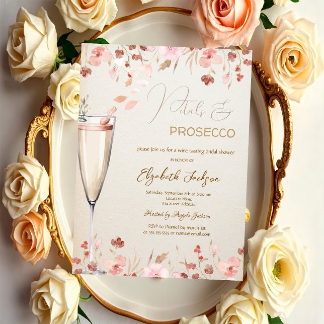 Petals & Prosecco Wildflowers Invitation (Creator Uploaded)