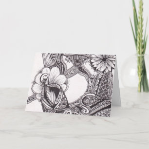 Petals Zig-Zags and Dots Notecard