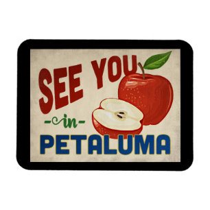 Petaluma California Apple - Vintage Travel Magnet