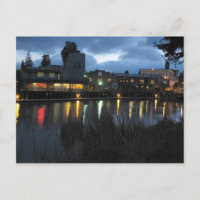 Petaluma Turning Basin at Night Postcard