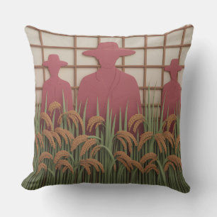 Petani Rice Carve 3d Batik Motif Cushion