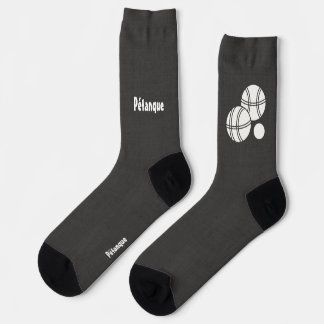 Pétanque, Balls, Boules White Silhouette Socks