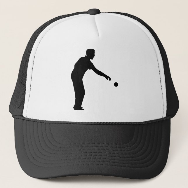 Petanque boccia player trucker hat (Front)