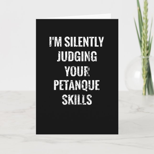 Petanque Boules Gift | Petanque Lover Boule Player Card (Front)