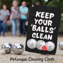 Pétanque Cleaning Cloth in Black