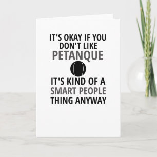 Petanque Gifts Petanque Lover Petanque Player Card
