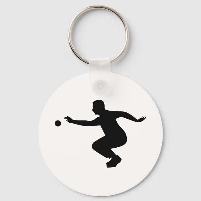 petanque player key ring (Front)