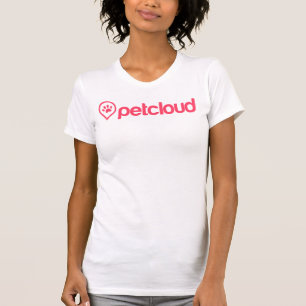 PetCloud Ladies Fitted tshirt pink logo