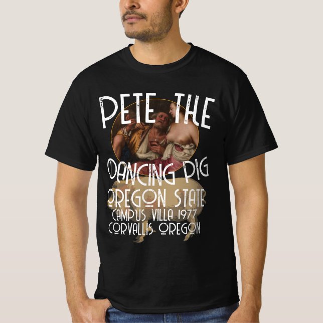 PETE DANCING PIG OREGON STATE 1977 T-Shirt (Front)