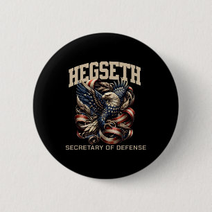 Pete Hegseth Secretary Of Defense Trump Support Pa 6 Cm Round Badge