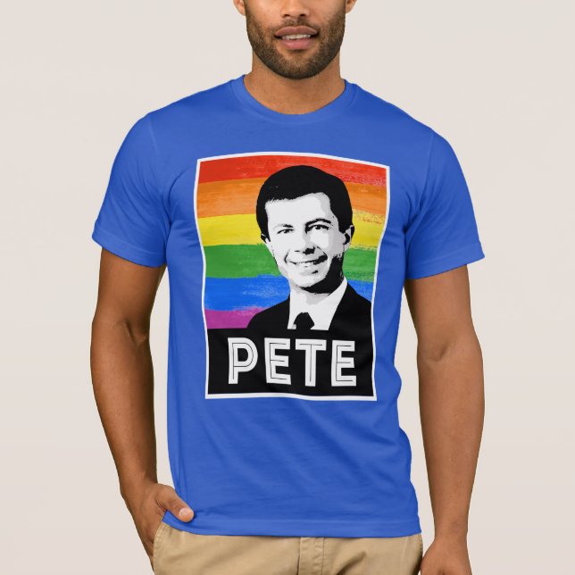Pete LGBT Flag T-Shirt (Front)