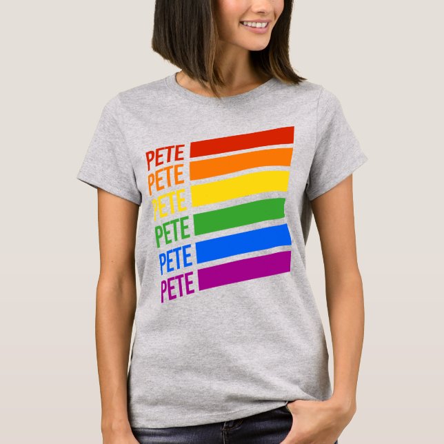 Pete LGBT Rainbow T-Shirt (Front)
