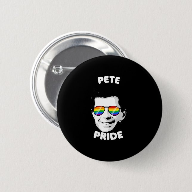 Pete Pride Sunglasses 6 Cm Round Badge (Front & Back)
