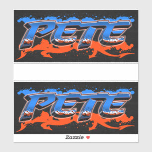 Pete Vorname Name Graffiti Aufkleber Sticker