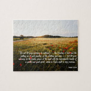 Peter 3:3-4 Bible Verse Women Jigsaw Puzzle