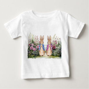 Peter and Flopsy in their garden Baby T-Shirt