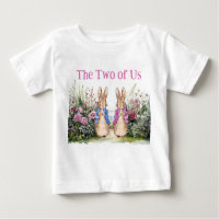 Peter and Flopsy in their garden