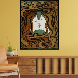 Peter Behrens Kiss Love Abstract Art Nouveau Poster