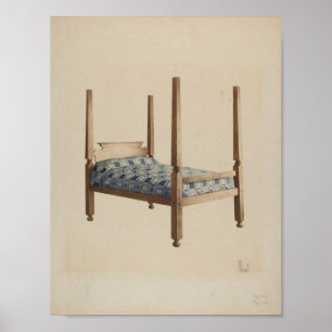 Peter C. Ustinoff Four Poster Bed c. 1940
