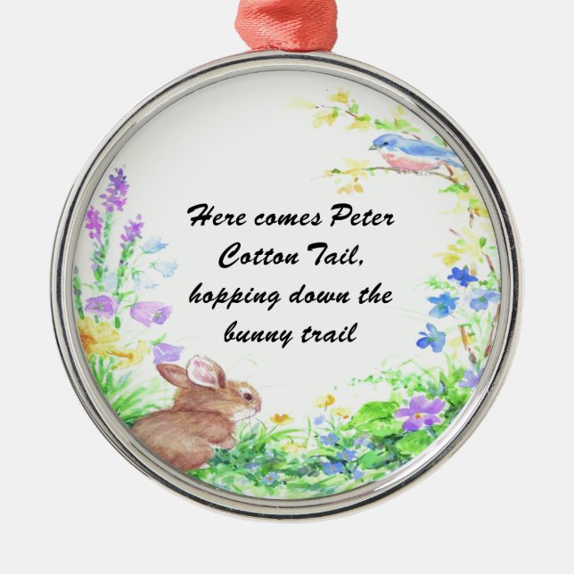 Peter Cotton Tail - Metal Tree Decoration (Front)