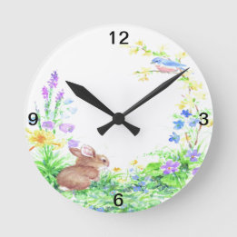 Peter Cotton Tail - Round Clock