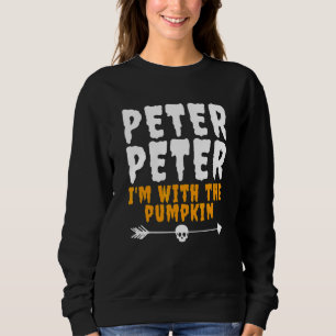 Peter Couple Matching Costume I'm With The Pumpkin Sweatshirt