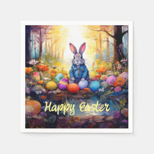 Peter Easter Bunny with Easter Eggs Napkin