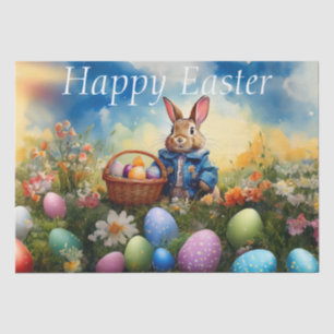 Peter Easter Bunny with Easter Eggs Tissue Paper