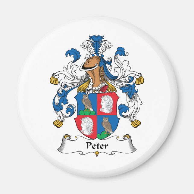 Peter Family Crest Magnet (Front)