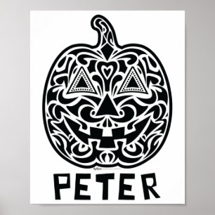 Peter Halloween Sugar Skull Design  Poster