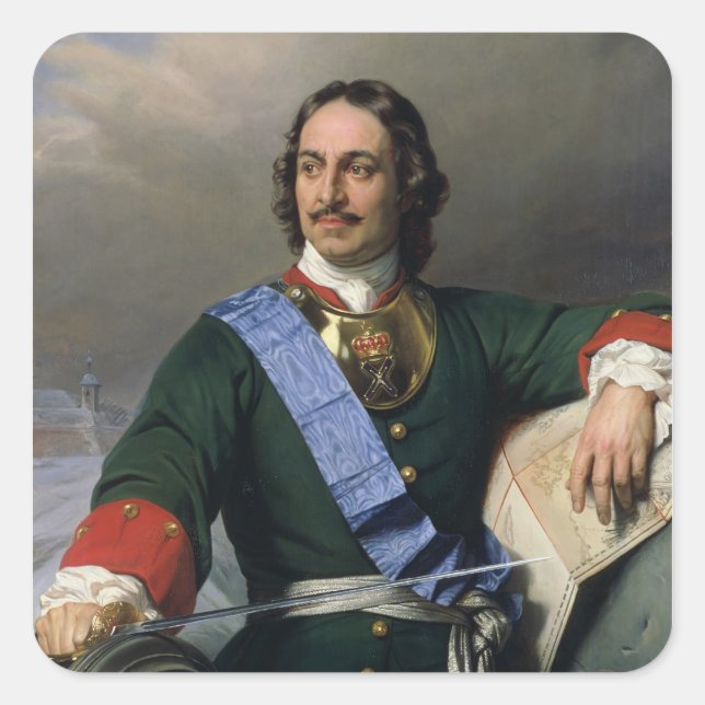 Peter I the Great  1838 Square Sticker (Front)