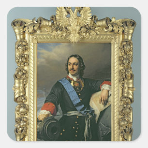 Peter I the Great  1838 Square Sticker