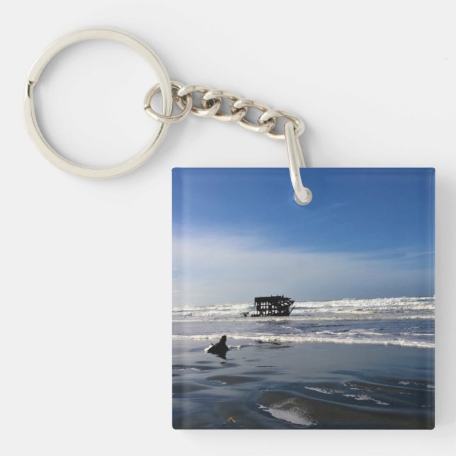 Peter Iredale Shipwreck, Oregon Coast Key Ring (Front)