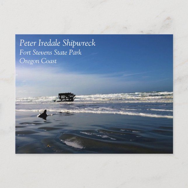 Peter Iredale Shipwreck, Oregon Coast Postcard (Front)