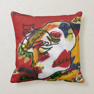 "peter max art style"abstract pillow