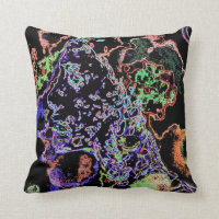 "peter max art style" abstract profile pillow