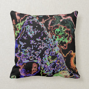 "peter max art style" abstract profile pillow