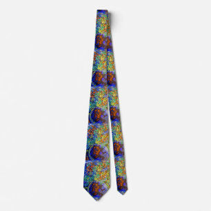 "peter max art style" flowers and vase tie