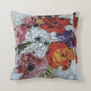 "peter max art style" flowers pillow