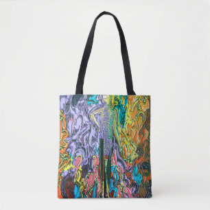 "peter max art style" mardi gras bag