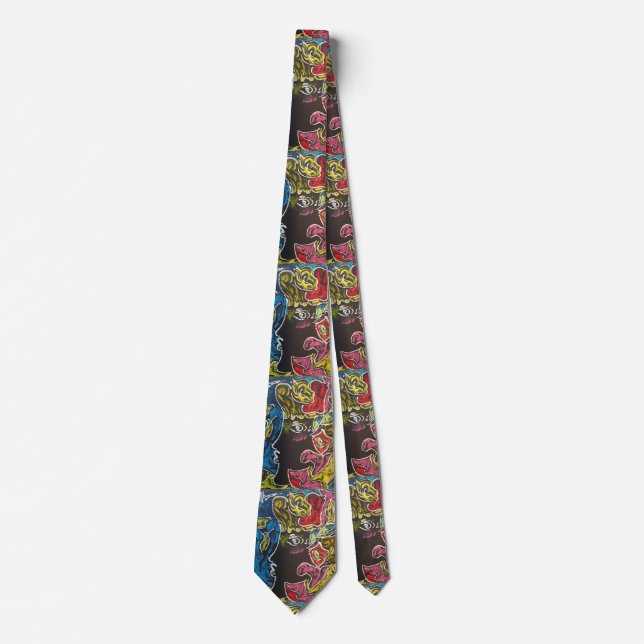 "peter max art style" profile tie (Front)