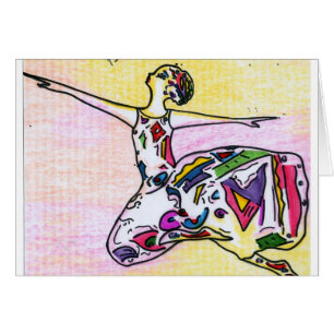 Peter Max style beauty dancer Card