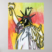 Peter Max style original signed acrylic painting
