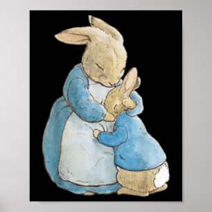 Peter Mother Rabbit Retro Cottagecore Easter Bunny Poster
