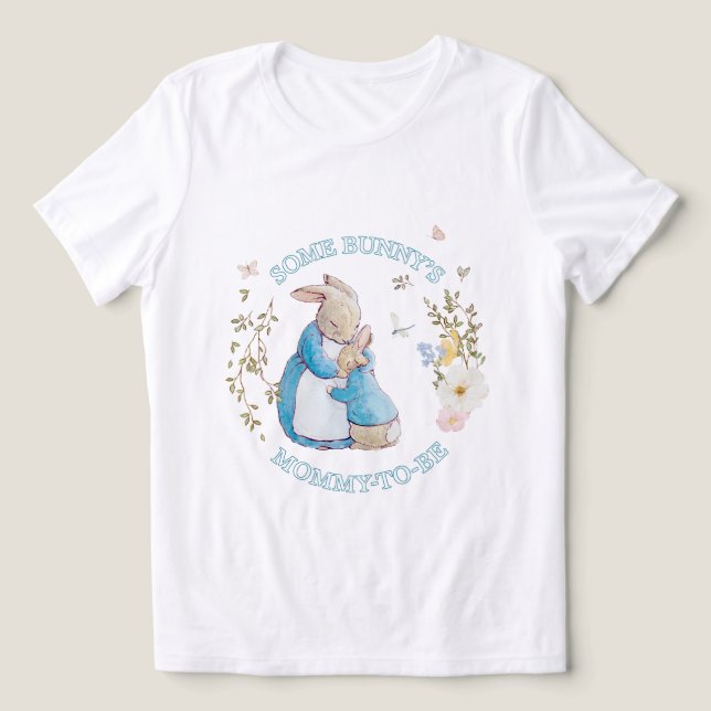 Peter Mrs Rabbit Beatrix Mummy to be Tri-Blend Shirt (Design Front)
