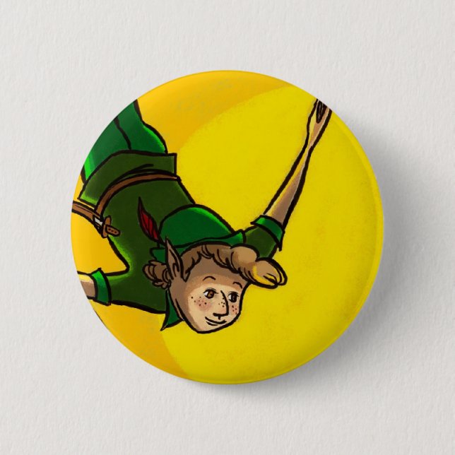 Peter Pan 6 Cm Round Badge (Front)