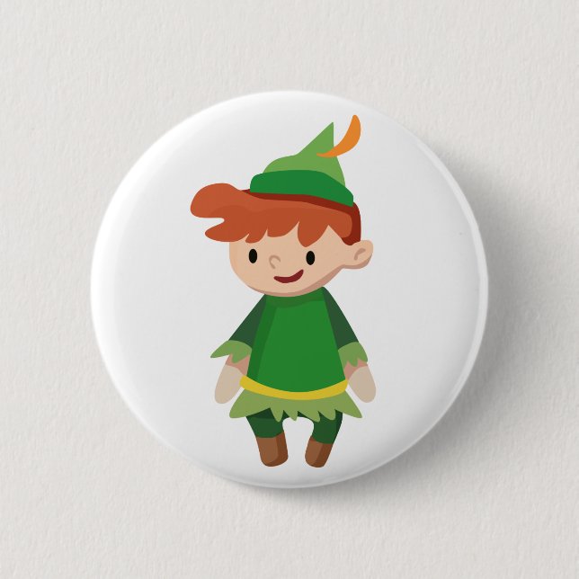 Peter Pan 6 Cm Round Badge (Front)