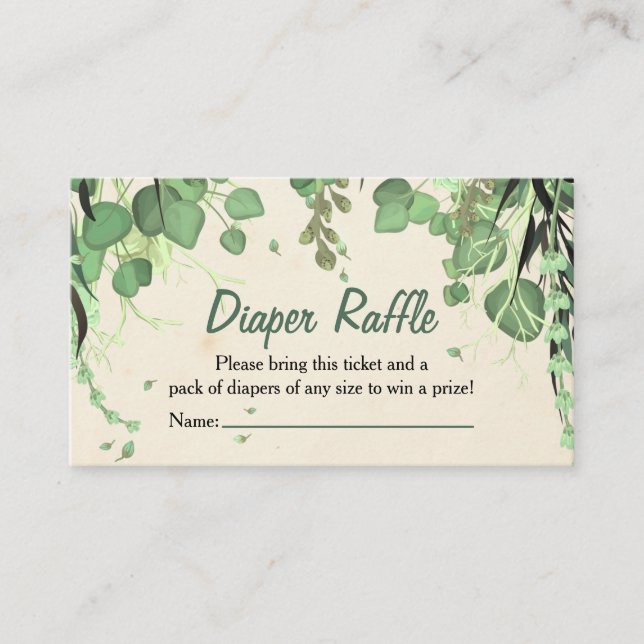 Peter Pan Neverland Diaper Raffle Insert (Front)